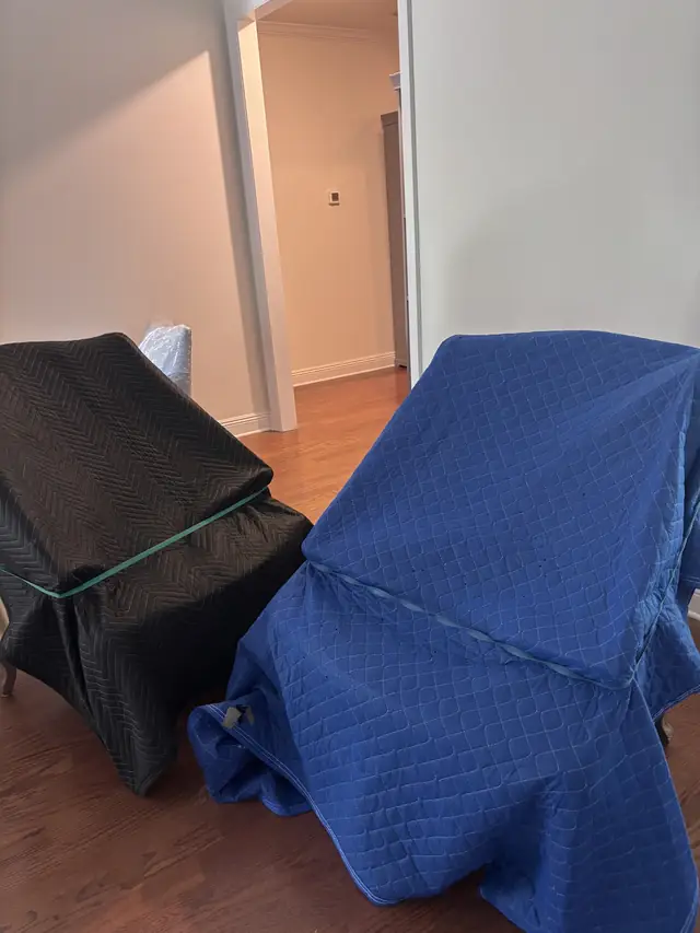 Padded furniture waiting in a hallway